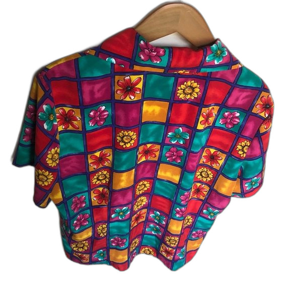 Jordan Vintage Flower Button-Up Size 12 - Picture 5 of 12